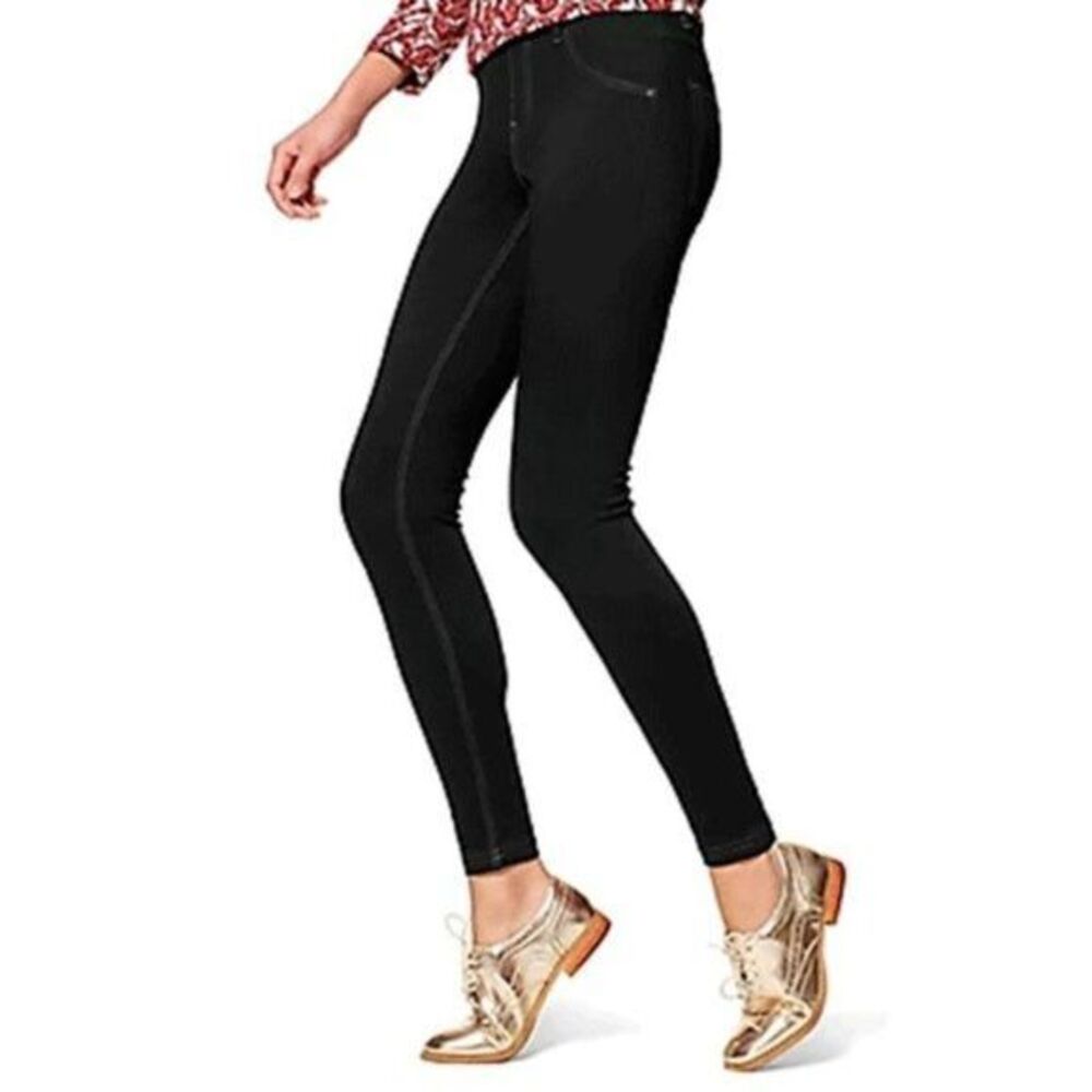 Hue Essential Denim Leggings Black Size Small